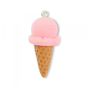 Resin Anh&auml;nger Ice Lolly Pink-light brown