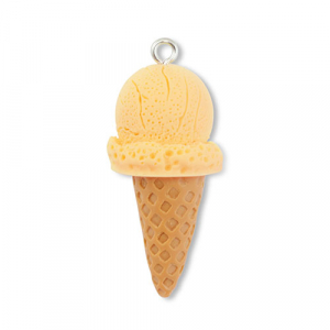 Resin Anh&auml;nger Ice Lolly Yellow-light brown