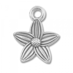 Stainless Steel - Rostfrei Stahl Anh&auml;nger Blume Silver