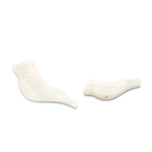 Muschel-Perlen Vogel White (Naturliche Farbe Muschel)