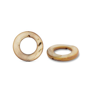 Muschel Perlen 15mm Rund Brown