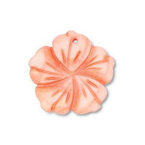 Muschel Anh&auml;nger Blume Peach pink