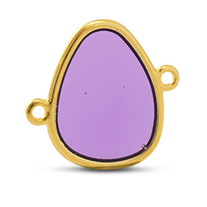 Metall Anh&auml;nger DQ Zwischenst&uuml;ck Purple-Gold (Nickelfrei)