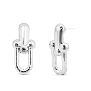 Metall Zubeh&ouml;r DQ Ohrringe Antik silber (Nickelfrei)