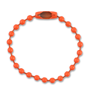 Farbiges Zubeh&ouml;r Ballchain mit Verschluss Dark orange