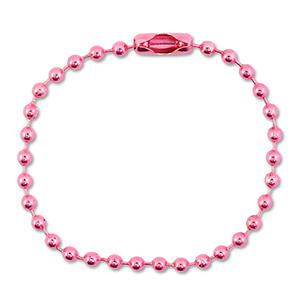 Farbiges Zubeh&ouml;r Ballchain mit Verschluss Shiny pink