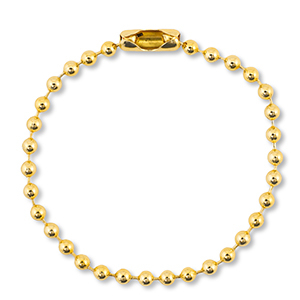 Farbiges Zubeh&ouml;r Ballchain mit Verschluss Shiny gold