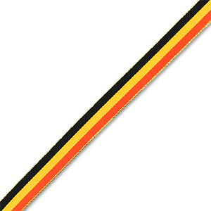 BY31&reg; Schmuckband mit Belgisches Flaggenband Black-yellow-red-gold