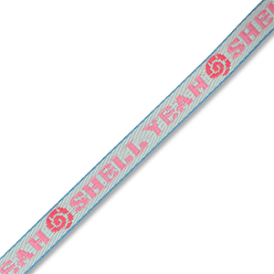 BY31&reg; Schmuckband mit Text "Shell yeah" Light blue-pink-coral red-blue