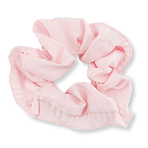 Scrunchie-Stoff Haargummi Seidig Light pink