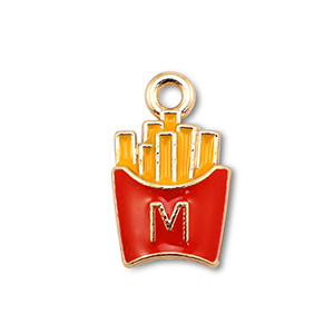 Metall Anh&auml;nger Enamel Frites Gold-red-yellow