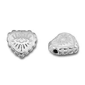 Stainless Steel - Rostfrei Stahl Perlen Herz Auge der Vorsehung Silver