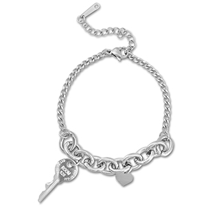 Armb&auml;nder aus Stainless Steel - Rostfreiem Stahl Schl&uuml;ssel Silver