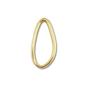 Stainless Steel - Rostfrei Stahl Schmuckzubeh&ouml;r Zwischenst&uuml;ck Oval Gold