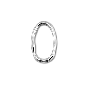 Stainless Steel - Rostfrei Stahl Schmuckzubeh&ouml;r Zwischenst&uuml;ck Oval Silver