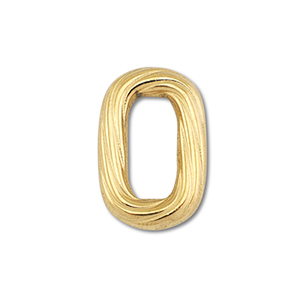 Stainless Steel - Rostfrei Stahl Schmuckzubeh&ouml;r Zwischenst&uuml;ck Oval Gold