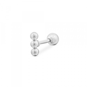 Ohrpiercing aus Stainless Steel - Rostfreiem Stahl mit Kugeln Silver