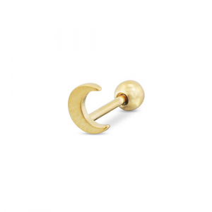 Ohrpiercing aus Stainless Steel - Rostfreiem Stahl Mond Gold