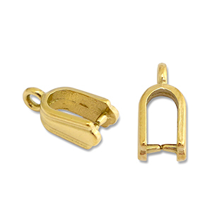 Stainless Steel - Rostfrei Stahl Schmuckzubeh&ouml;r Collierschlaufe f&uuml;r Anh&auml;nger Gold