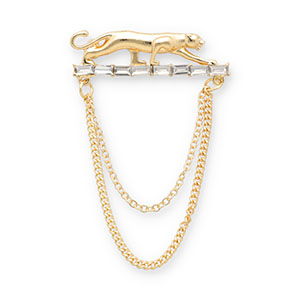 Broschen Leopard Gold-transparent