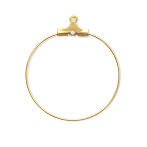 Stainless Steel - Rostfrei Stahl Schmuckzubeh&ouml;r Ohrringe Creolen H&auml;nger Gold