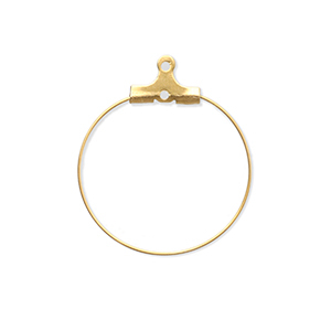 Stainless Steel - Rostfrei Stahl Schmuckzubeh&ouml;r Ohrringe Creolen H&auml;nger Gold