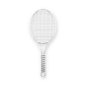 Statement-Anh&auml;nger Tennisschl&auml;ger Silver
