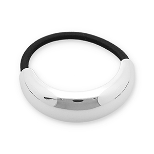 Haarschmuck Haargummi mit Metall Silver-black