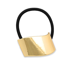 Haarschmuck Haargummi mit Metall Gold-black