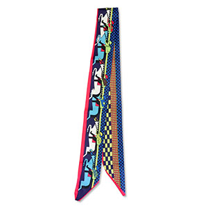 Bandana Schal mit Pferde Blue-red-yellow