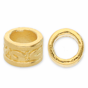 Metall Perlen DQ Tube Gold (Nickelfrei)