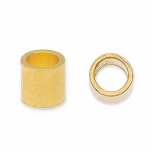 Metall Zubeh&ouml;r DQ Quetschperlen Tube Gold (Nickelfrei)