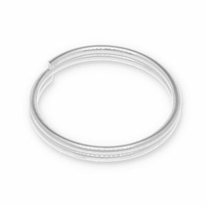 Metall Zubeh&ouml;r DQ Spaltring Antik silber (Nickelfrei)