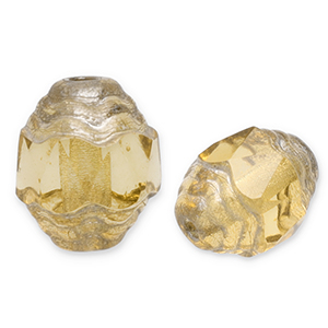 B&ouml;hmische Perlen FPB Oval 7x6mm Light topaz