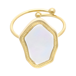 Ringe aus Stainless Steel - Rostfreiem Stahl Gold-white