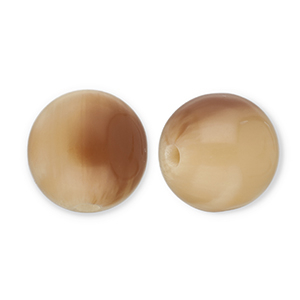 Resin Perlen 14mm Camel-light brown