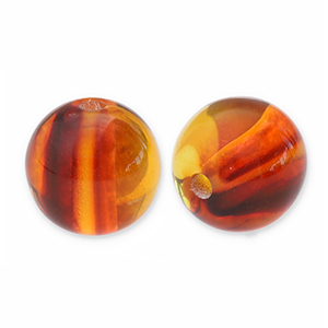 Resin Perlen 14mm Topaz brown