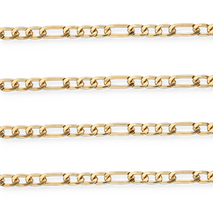 Aluminium Schmuckzubeh&ouml;r Gliederkette Figarokette Gold