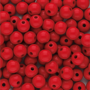 8 mm Acrylperlen Shiny Red