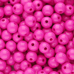 6 mm Acrylperlen Shiny Magenta pink