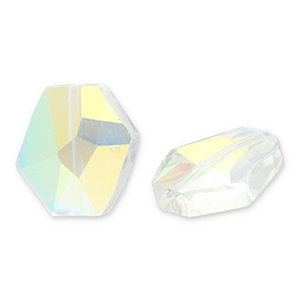 Fashion Facett Perlen Hexagon Transparent-AB coating