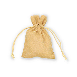 Schmuckbeutel mit Glitzer Gold