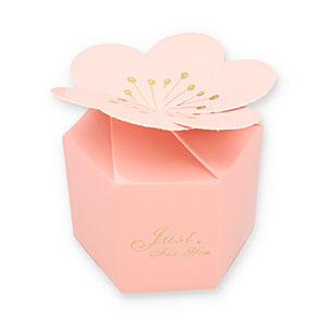 Schmuck-(Geschenk)-Box Blume "Just for you" Light pink-gold