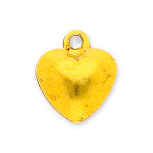 Metall Anh&auml;nger Gl&ouml;ckchen Herz Gold