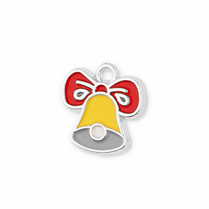 Metall Anh&auml;nger Weihnachtsglocke Silver-yellow-red-grey