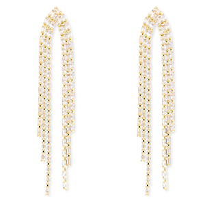 Eco-brass&reg; (nachaltiges Messing) Ohrringe / Ohrstecker mit Zirkonia Gold-crystal