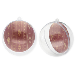 Transparenter Schmuck Ball Transparent-port red-beige