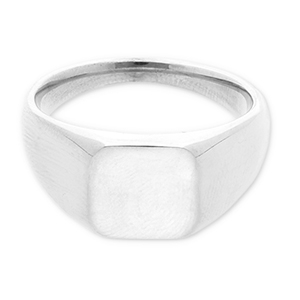 Ringe aus Stainless Steel - Rostfreiem Stahl mit Viereck Silver