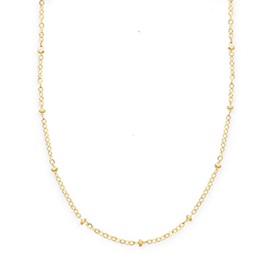 BY31&reg; Stainless Steel - Rostfrei Stahl Gliederketten mit Kugeln Gold