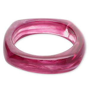 Resin-Armb&auml;nder Bangle Aubergine purple-white
